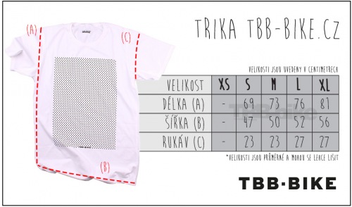 Triko TBB-BIKE DOTS White