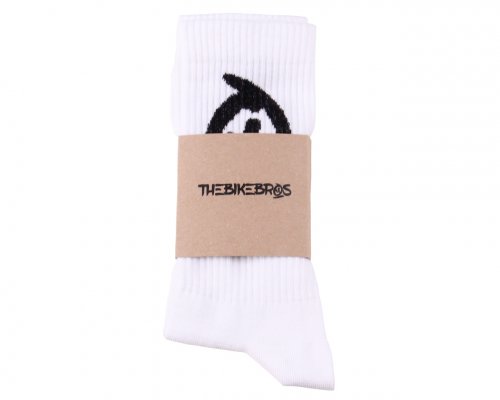 Ponožky Thebikebros LOGO White/Black