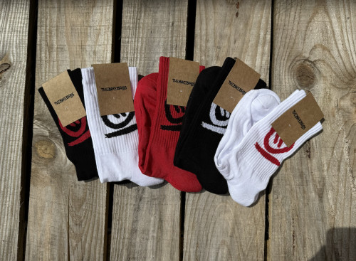 Ponožky Thebikebros BIG HEAD Soft Socks Black/Red