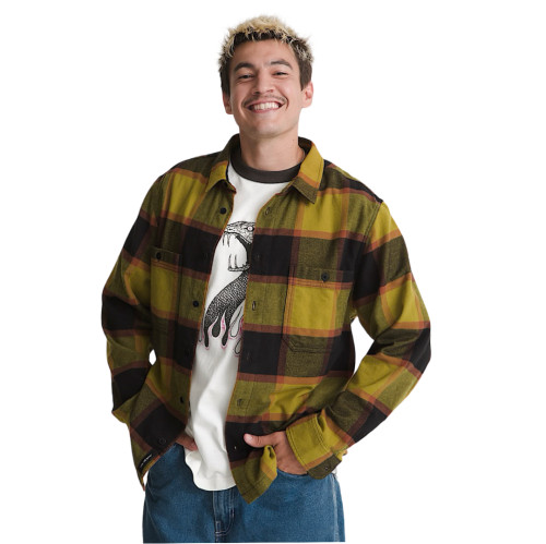 Košile Vans LARKSPUR PLAID FLANNEL Burnt Gold/ Blk
