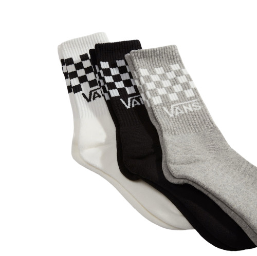 Ponožky Vans CLASSIC CREW ROX Check/Blk/Wht 3 Pack