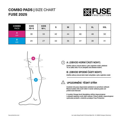 Chrániče holení, kotníků,  kolen Fuse ECHO 125