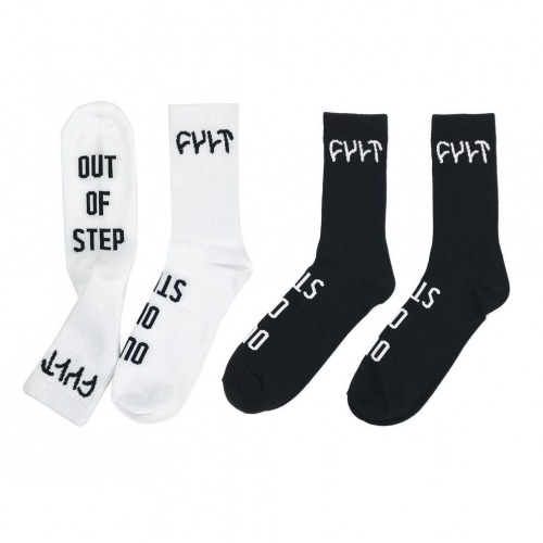 Ponožky Cult LOGO Black/White