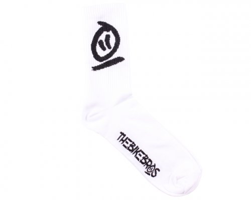 Ponožky Thebikebros LOGO White/Black